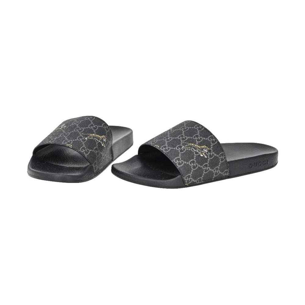 Gucci Men's GG Supreme Tiger Pint Slides - Picture 2 of 10